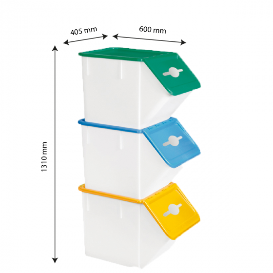 40 L selective sorting containers + lids