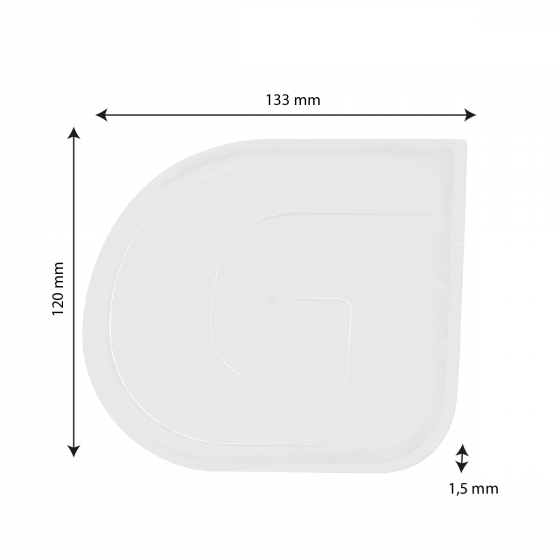 Biobased half round scraper - pack of 5