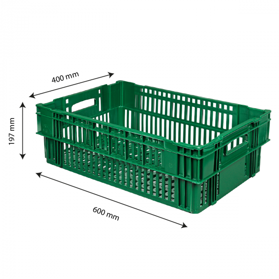 Cold link perforated crate - Recycled HDPE
