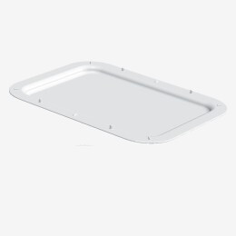 Couvercle demi bac à diviseuse 400 x 300 - 7 L - blanc