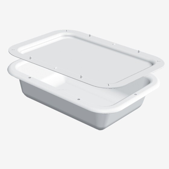 Rectangular dividing dough container lid - 400 x 300