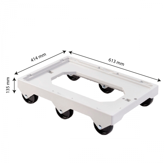 6-wheel dolly - steel shaft