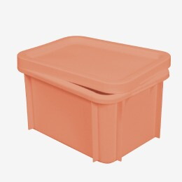 40 x 30 storage container with lid - 15 L - terracotta