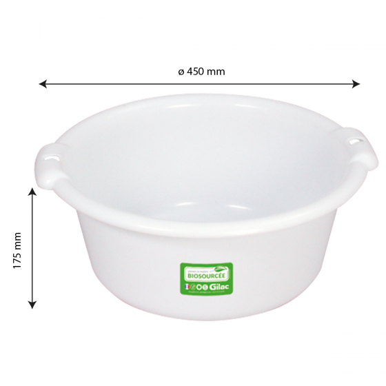 Biobased round dividing dough container