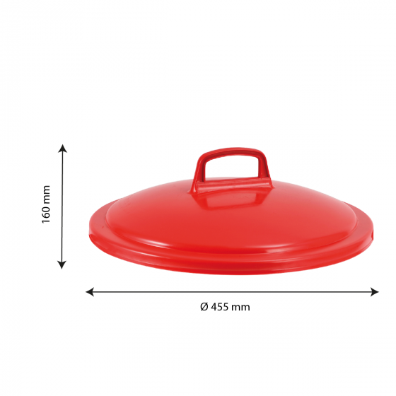 Lid with handle for round HACCP food contact container