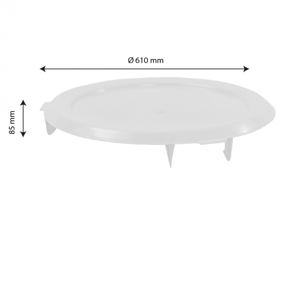 Flat lid for 75 L HACCP food contact container and 50 L small tub