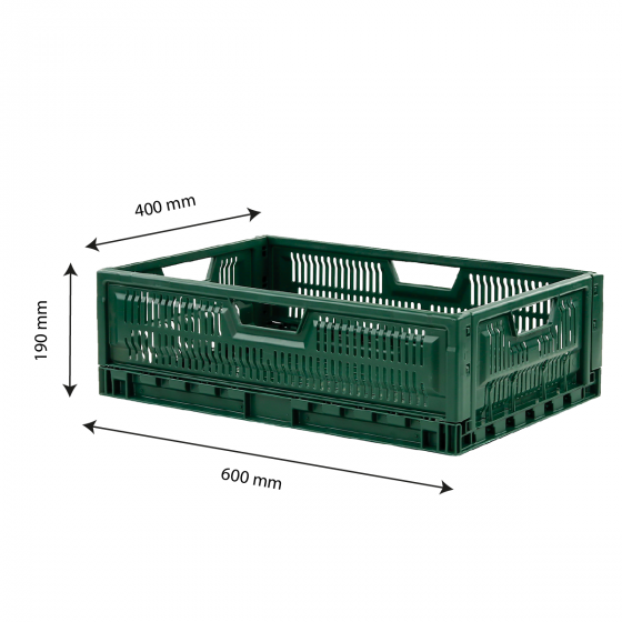 Foldable stacking crate - 600 x 400