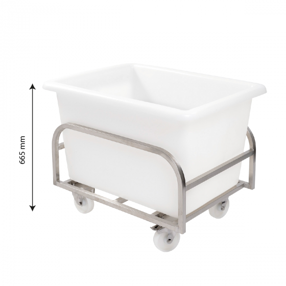 Chariot pour bac grand volume - inox