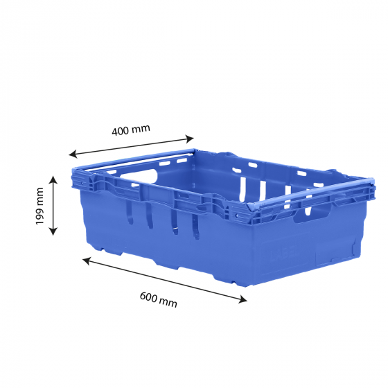 Multi-height nesting stacking perforated crate