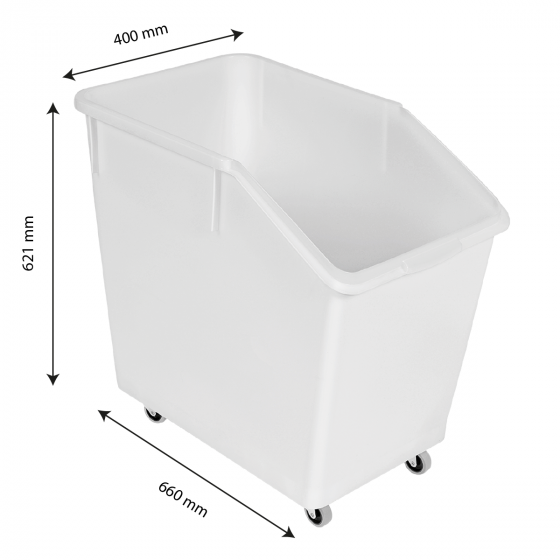 80 L ingredients container + 4 wheels