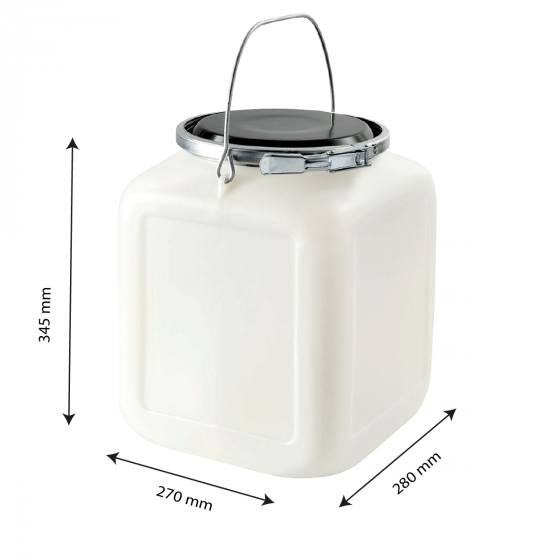 Carboy + metal toggle joint closure