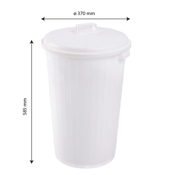 Round food contact container + lid