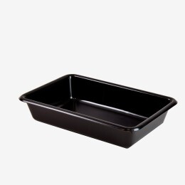 Black flat tray