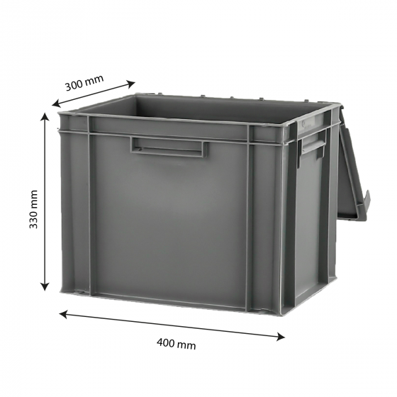 Solid container + attached lid - 400 x 300