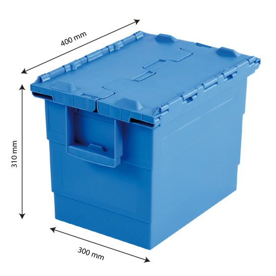 Bac navette 400 x 300 - couvercle intégré