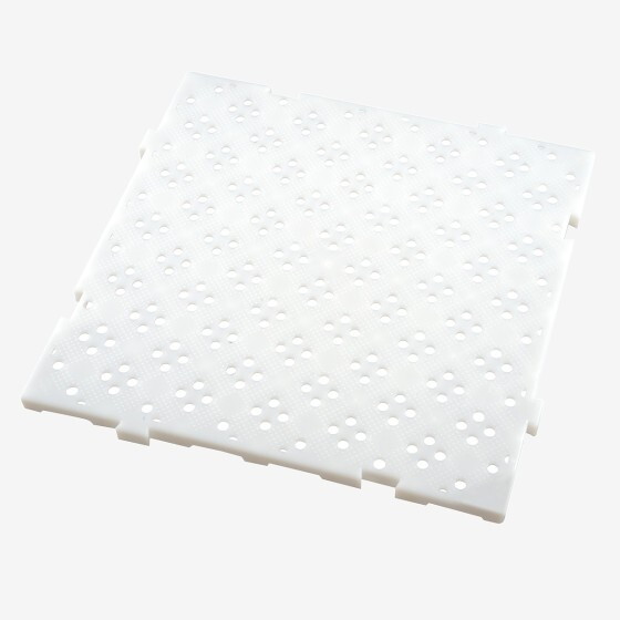 Set of 4x HACCP duckboard - 500 x 500mm, 22mm thick - 1m² - white