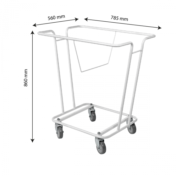 Trolley for laundry basket