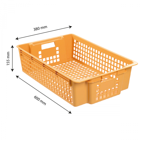 Large pastry crate - 28 L - beige