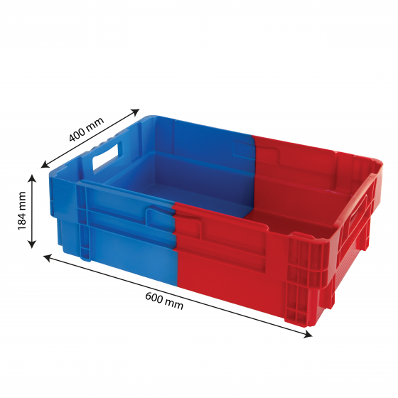Bac plein bicolore empilable emboîtable 600 x 400