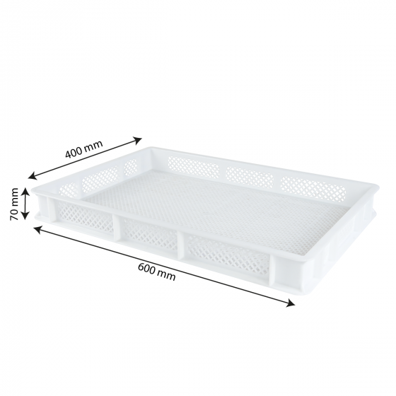 Finely perforated crate 600 x 400