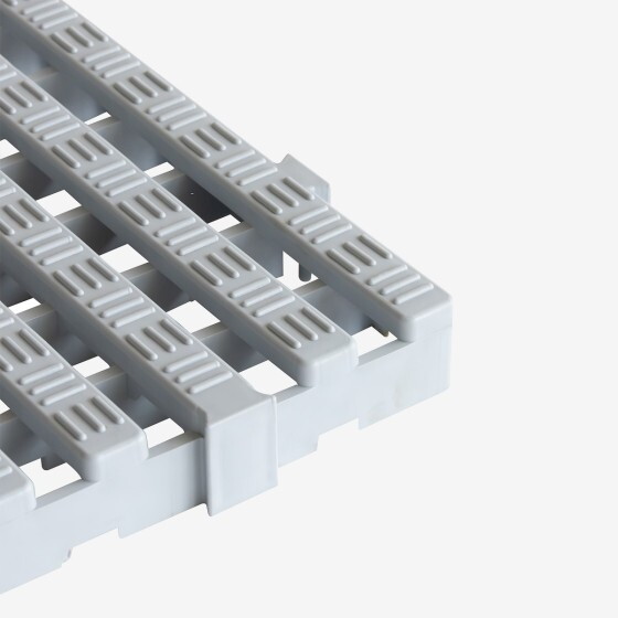 Flexible duckboard 50 x 50 cm, 50 mm thick - grey