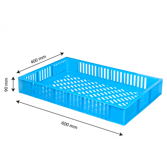 Perforated crate (without handles) - 600 x 400