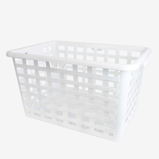 Large model wicker basket 800 x 560 x 470 mm - 112 L - white