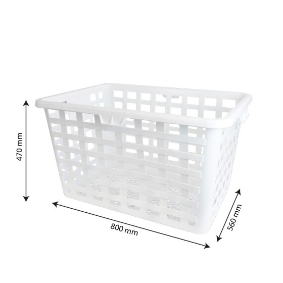 Manne grand modèle 800 x 560 x 470 mm - 112 L - blanc