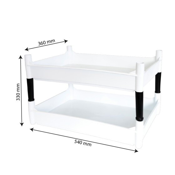 Spacer for pedestal containers - black
