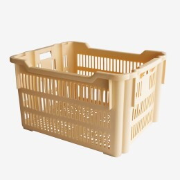 Manne à viennoiseries empilable et emboîtable 610 x 500 x 365 mm - 75 L - beige