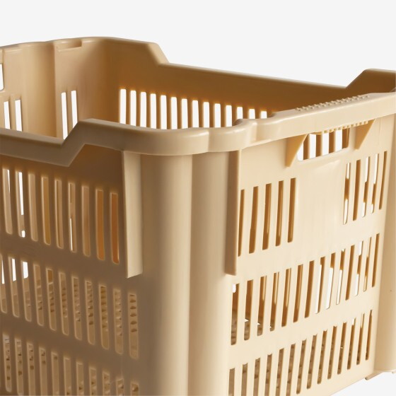 Manne à viennoiseries empilable et emboîtable 610 x 500 x 365 mm - 75 L - beige