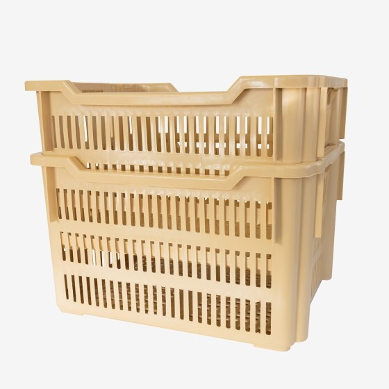 Manne à viennoiseries empilable et emboîtable 610 x 500 x 365 mm - 75 L - beige