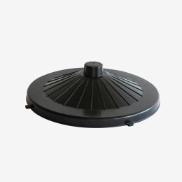 Couvercle pour poubelle éco-durable ronde - 80 L - noir