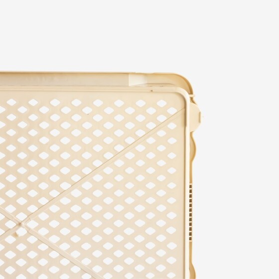 Caisse à viennoiseries ajourée empilable emboîtable 620 x 500 x 155 mm - 33 L - beige