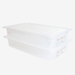 Gastronorm container + lid - GN1/1 HACCP - 100 mm - 13 L - Set of 2
