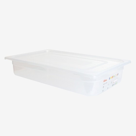Bac gastronorme GN1/1 HACCP + couvercle - 100 mm - 13 L - Lot de 2