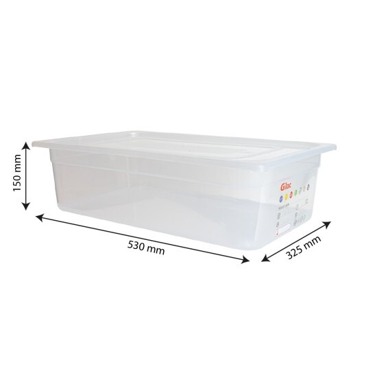 Gastronorm container + lid - GN1/1 HACCP - 150 mm - 20 L - Set of 2