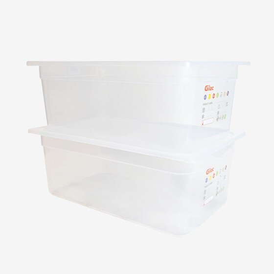 Gastronorm container + lid - GN1/1 HACCP - 200 mm - 26 L - Set of 2