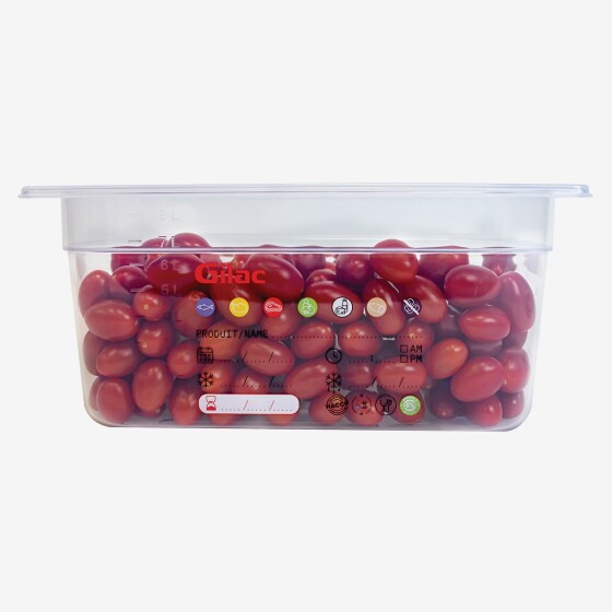 Gastronorm container + lid - GN1/2 HACCP - 150 mm - 9 L - Set of 2