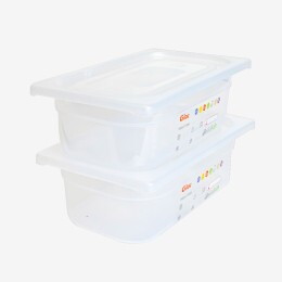 Gastronorm container + lid - GN1/3 HACCP - 100 mm - 3,8 L - Set of 2