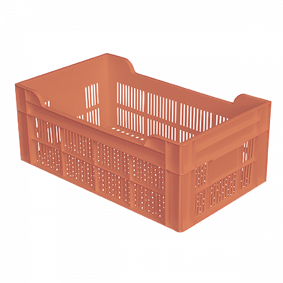 500 x 300 cm perforated crate - 20 L - terracotta