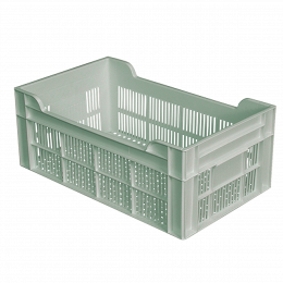 500 x 300 cm perforated crate - 20 L - light green