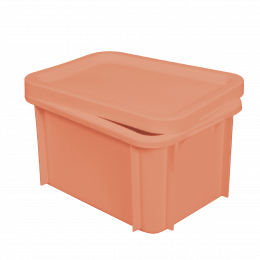 40 x 30 storage container with lid - 15 L - terracotta