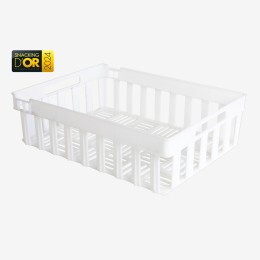 Caisse ajourée empilable emboîtable 400 x 300 x 120 mm - 13 L - 2 couleurs