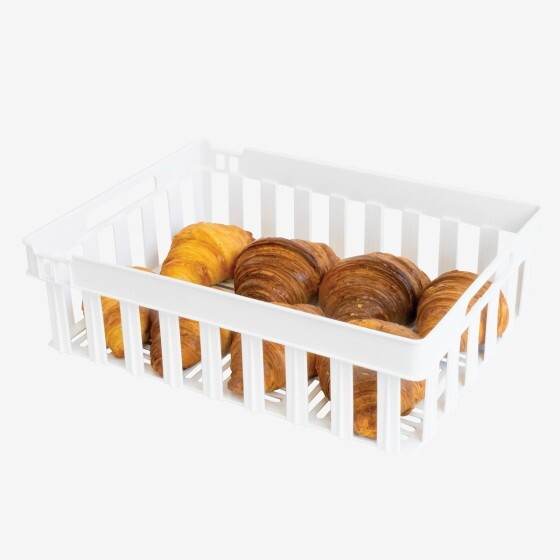 Stackable nestable openwork crate 400 x 300 x 120 mm - 13 L - 2 colours