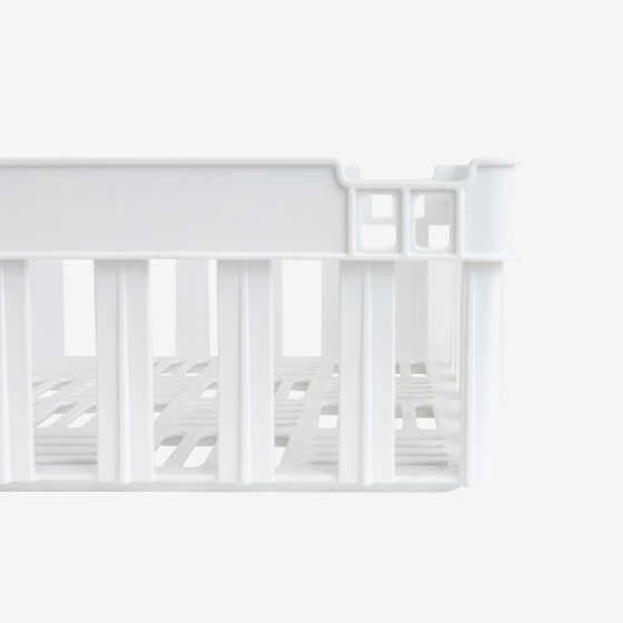 Stackable nestable openwork crate 400 x 300 x 120 mm - 13 L - 2 colours