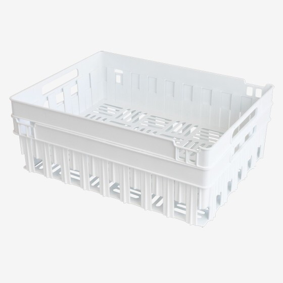 Stackable nestable openwork crate 400 x 300 x 120 mm - 13 L - 2 colours