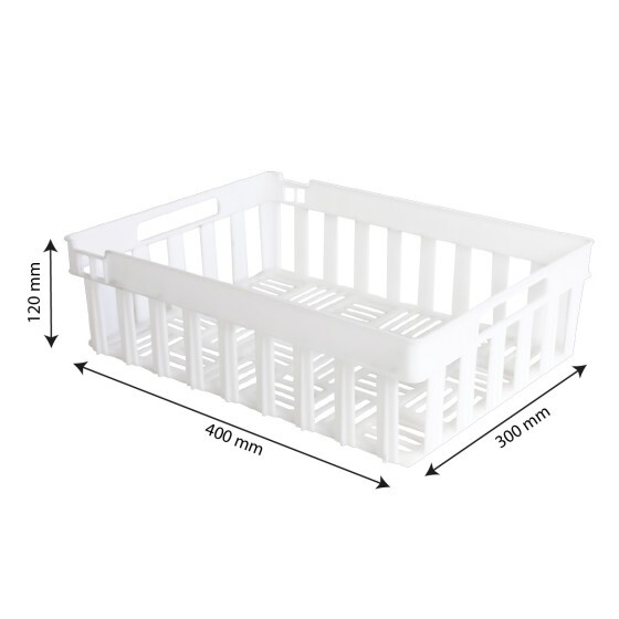 Caisse ajourée empilable emboîtable 400 x 300 x 120 mm - 13 L - 2 couleurs