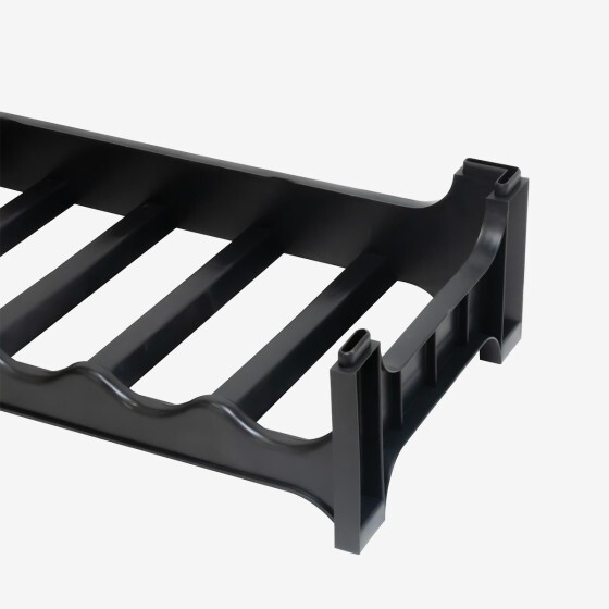 6-bottle rack 680 x 280 x 140 mm - black