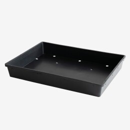 Bac a semis éco-durable avec trous 565 x 425 x 80 mm - 15 L - noir